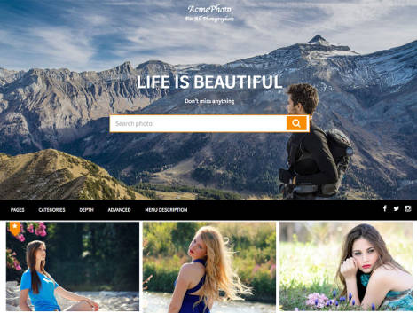 Theme WordPress AcmePhoto Responsive Free