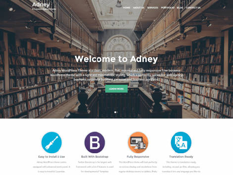 Theme WordPress Adney Responsive Free