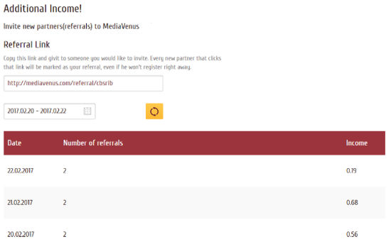 Referral Link MediaVenus