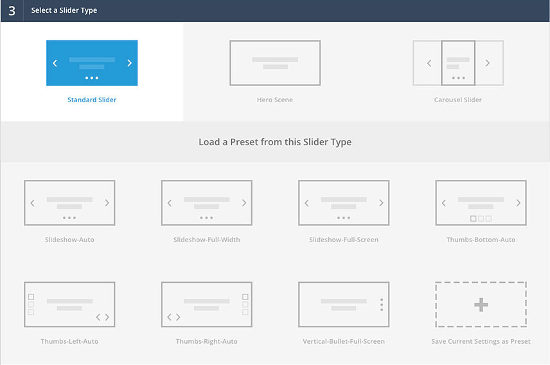 Slide Type Slider Revolution