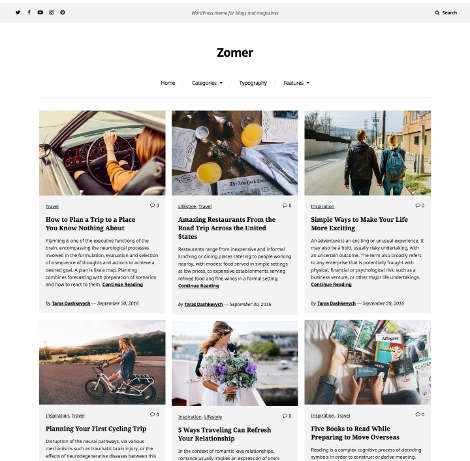 Theme WordPress Zomer Responsive Free
