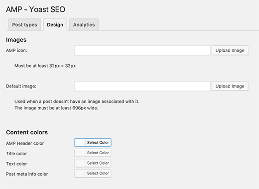 WordPress yoast amp design