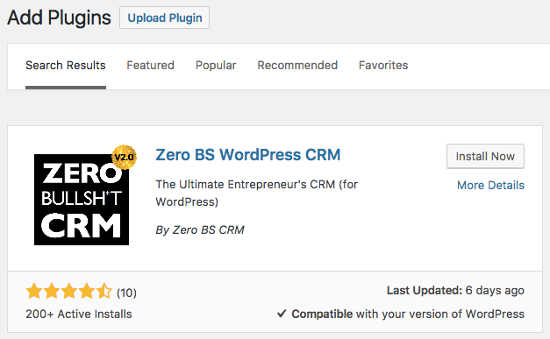 Zero BS CRM Install
