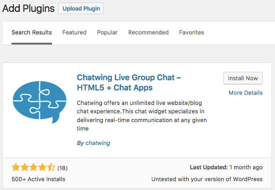 Chatwing Plugin WordPress