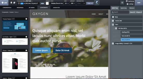Oxygen Visual Editor