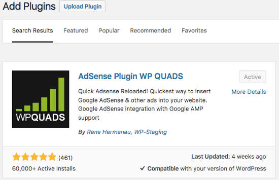 WP Quads Plugin