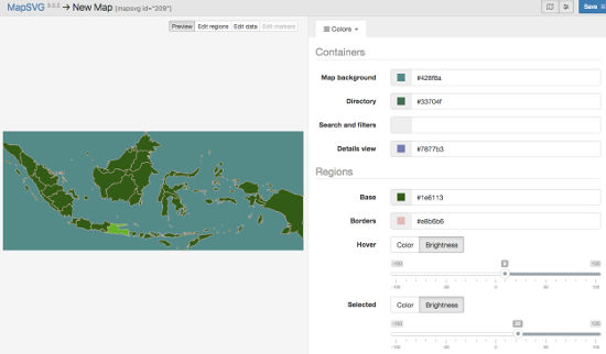 MapSVG Color Settings