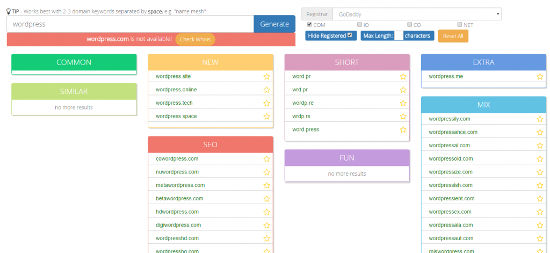Name Mesh Domain Generator