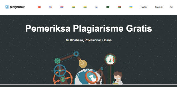 Plagscout memeriksa Plagiarisme Gratis