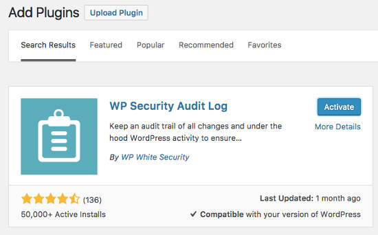 WP Security Audit Log Plugin monitoring keamanan WordPress