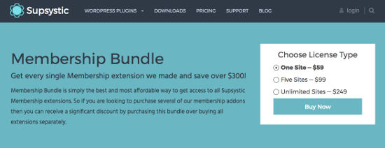 Membership Supsytic Price membuat website keanggotaan wordpress