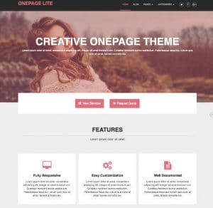 Theme WordPress OnePage Lite Responsive Free