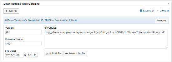 Download Monitor Add File