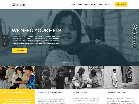 Theme WordPress charitize responsive Free