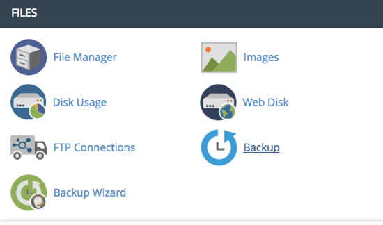 File Manager cPanel Backup