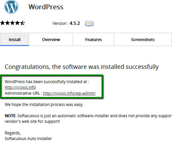 Install WordPress Softaculous 7