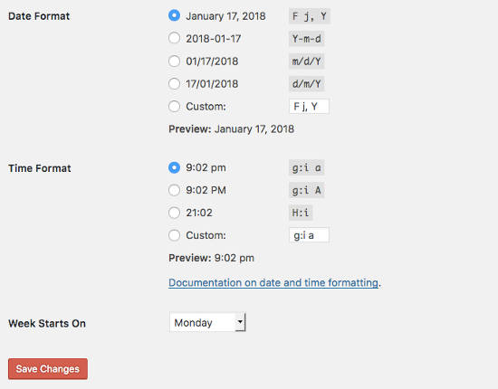 cara membuat blog WordPress WordPress Setting General Date