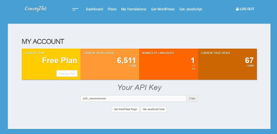 ConveyThis Translate API Key