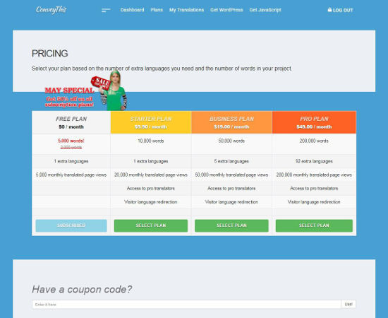 ConveyThis Translate Price