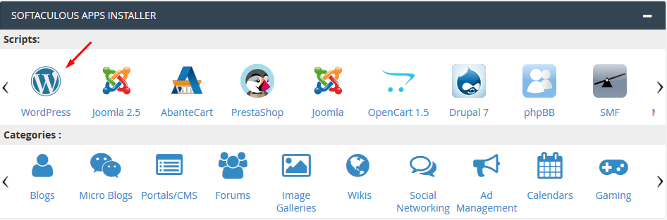 cara install wordpress softaculous