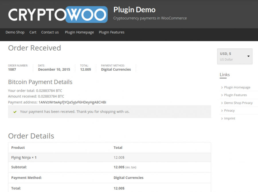 woocommerce bitcoin payments nulled