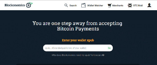 Blockonomics xpub