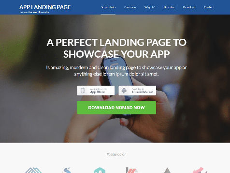 Theme WordPress App Landing Page Responsive Free