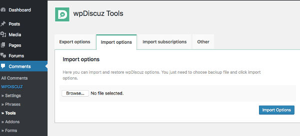 wpDiscuz komentar WordPress Tools
