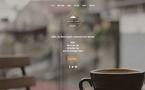 Tema untuk website cafe dan kopi 3