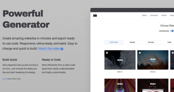 Buat website landing page dengan Slides by Designmodo 5