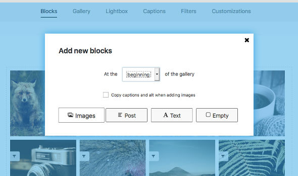 Gallery PhotoBlocks WordPress 4