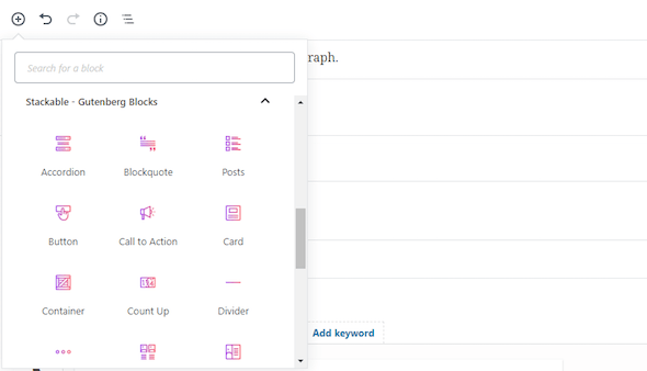 Stackable WordPress Plugin