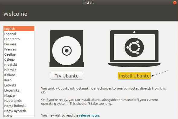 Instal ubuntu 1a