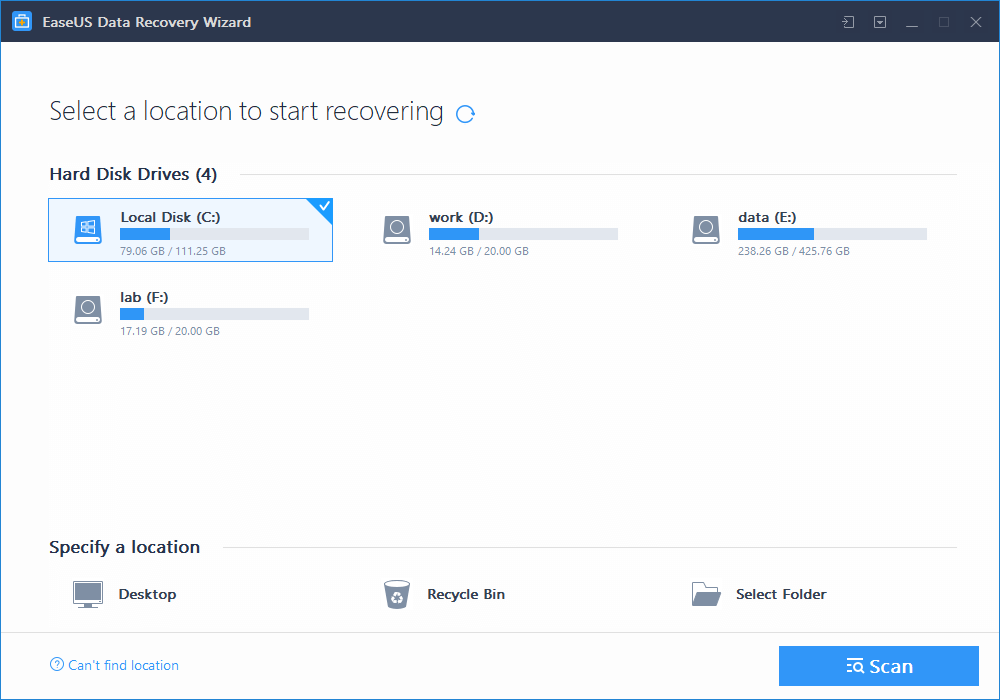 EaseUS Data Recovery Wizard 1
