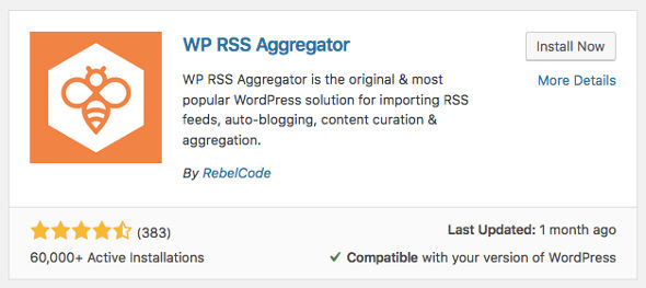 Instal Plugin Autoblogging WP RSS Aggregator
