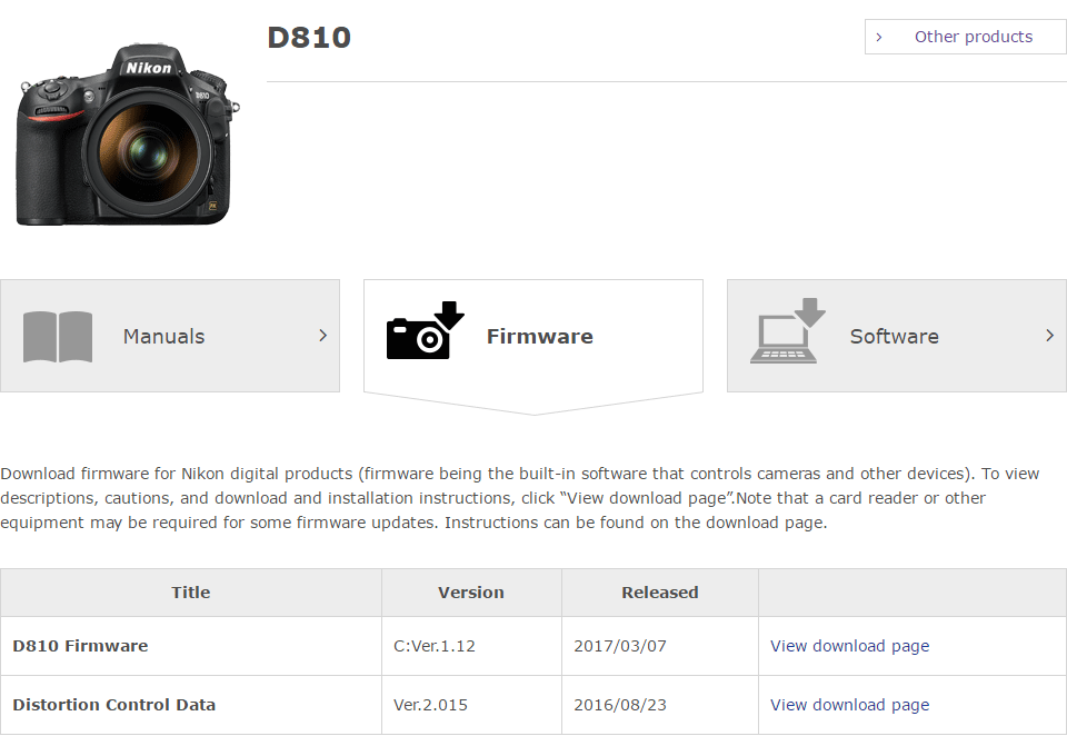Download Firmware Kamera Nikon D810