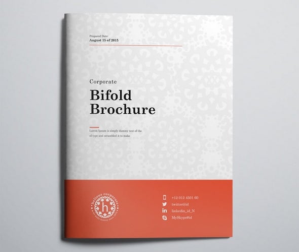 Red Accent Bi-Fold Brochure Template