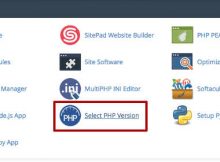 cPanel PHP version