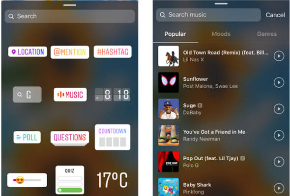 Cara Menambahkan Musik di Instagram Stories (Lirik+Sticker)