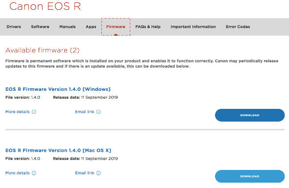 update firmware kamera canon eos dslr 2