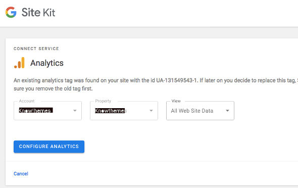 Google Site Kit Google Analytics 1
