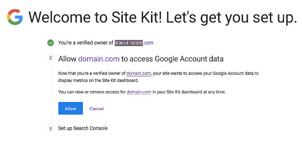 Google Site Kit Start Setup 4