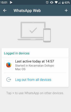 Log out whatsapp komputer desktop