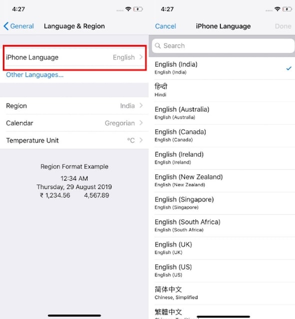 Ganti bahasa Google Chrome di iPhone 2