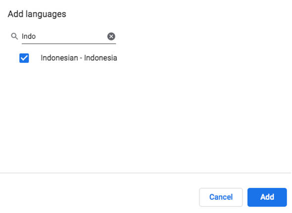 Google Chrome Settings bahasa 2