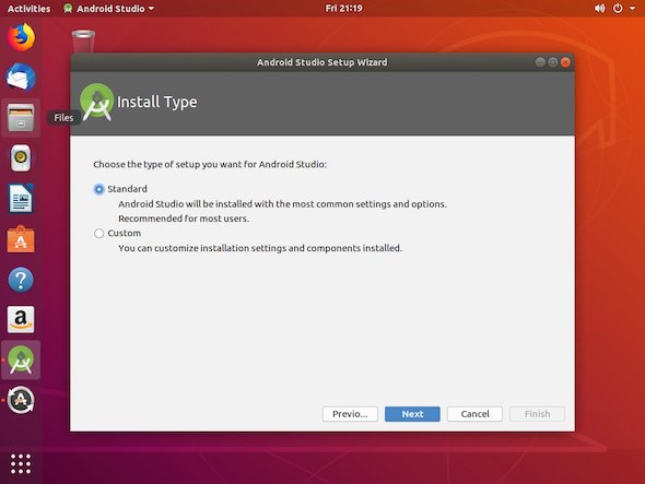 ubuntu android studio setup type