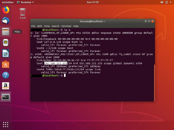 mengaktifkan ssh ubuntu find ip address