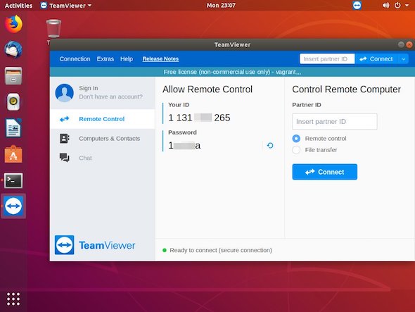 remote ubuntu teamviewer