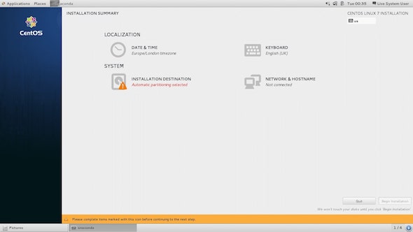 Automatic Partitioning Cara Install CentOS 7
