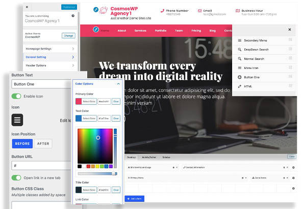 Tema Gratis CosmosWP Customization